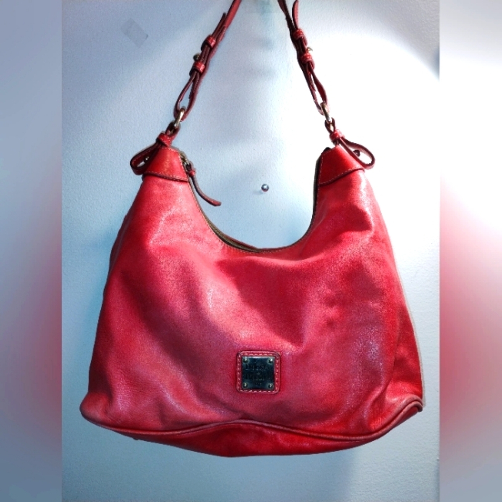 Dooney & Bourke red leather shoulder bag